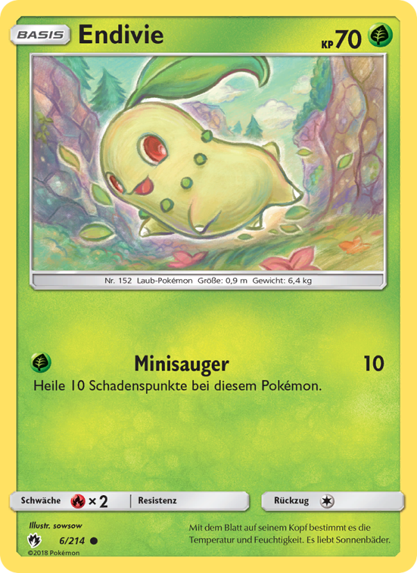 Endivie 6 — Lost Thunder (German Pokémon TCG card)