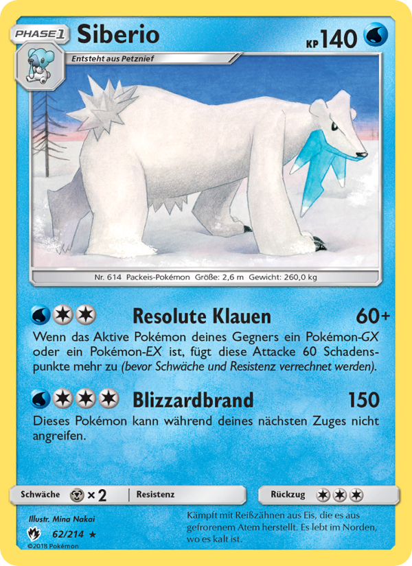 Siberio 62 — Lost Thunder (German Pokémon TCG card)