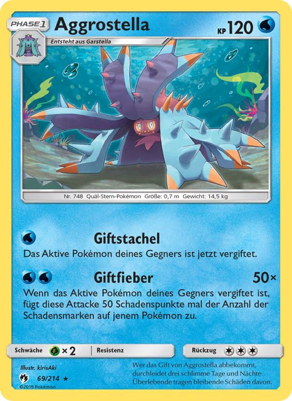 Aggrostella 69 — Lost Thunder (German Pokémon TCG card)