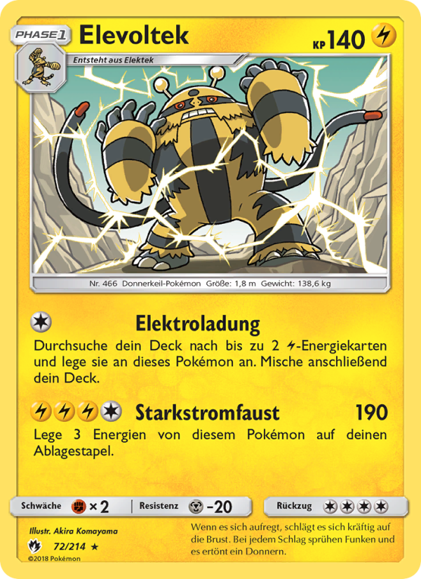 Elevoltek 72 — Lost Thunder (German Pokémon TCG card)