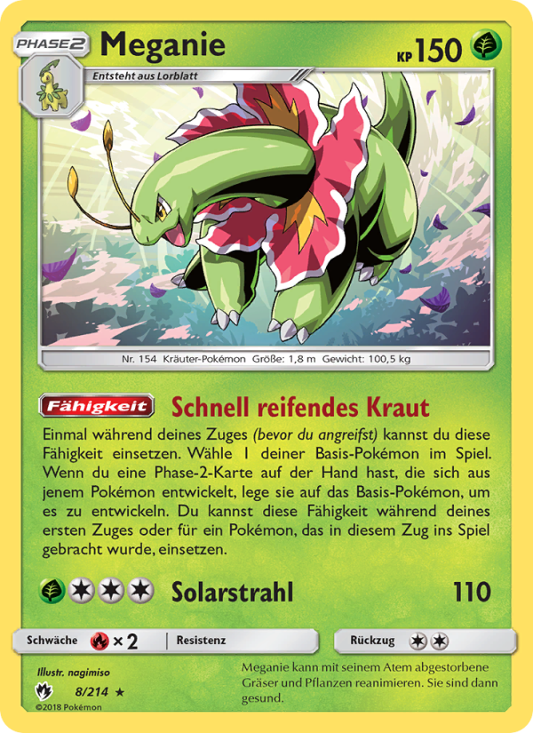 Meganie 8 — Lost Thunder (German Pokémon TCG card)