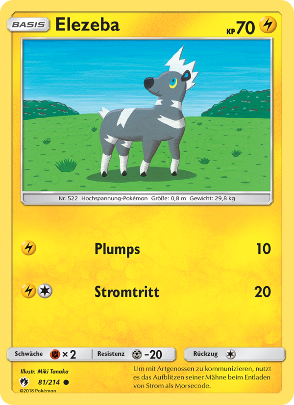 Elezeba 81 — Lost Thunder (German Pokémon TCG card)