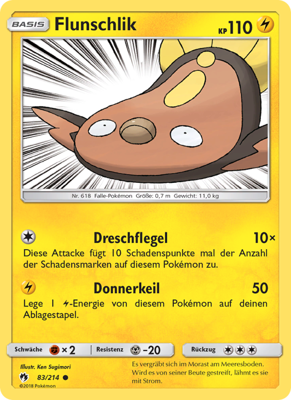 Flunschlik 83 — Lost Thunder (German Pokémon TCG card)