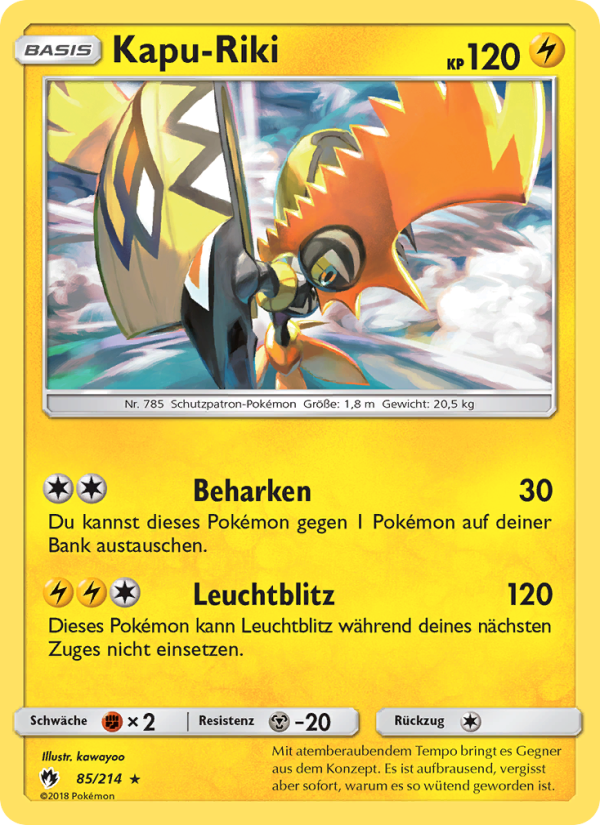 Kapu-Riki 85 — Lost Thunder (German Pokémon TCG card)