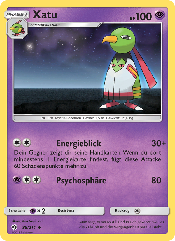 Xatu 88 — Lost Thunder (German Pokémon TCG card)