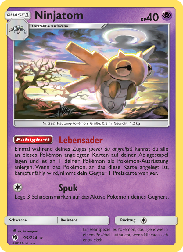 Ninjatom 95 — Lost Thunder (German Pokémon TCG card)