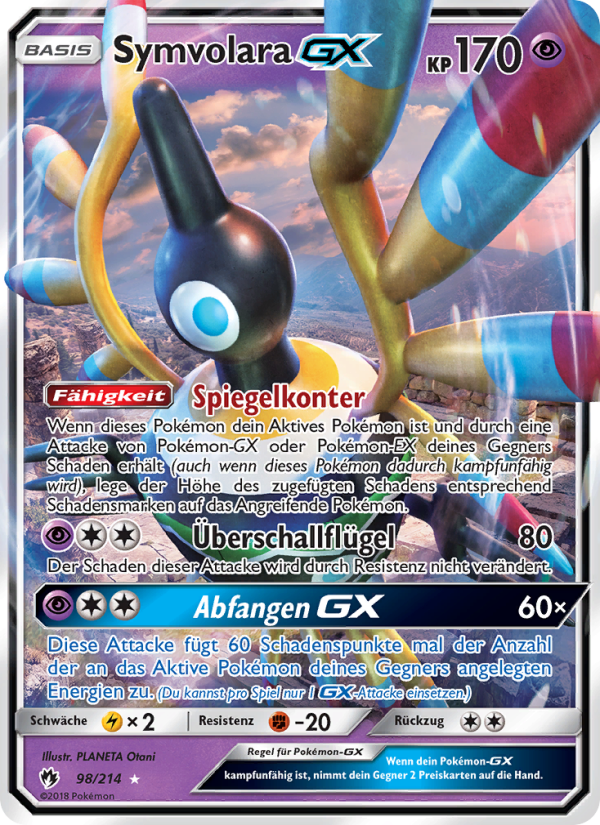 Symvolara GX 98 — Lost Thunder (German Pokémon TCG card)
