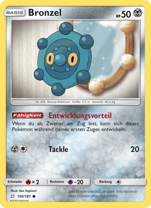Bronzel 100 — Team Up (German Pokémon TCG card)