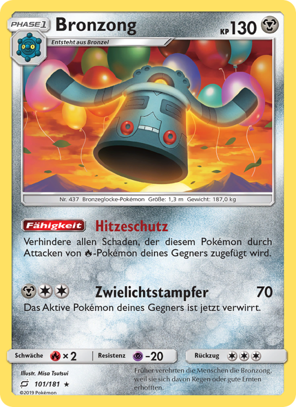 Bronzong 101 — Team Up (German Pokémon TCG card)