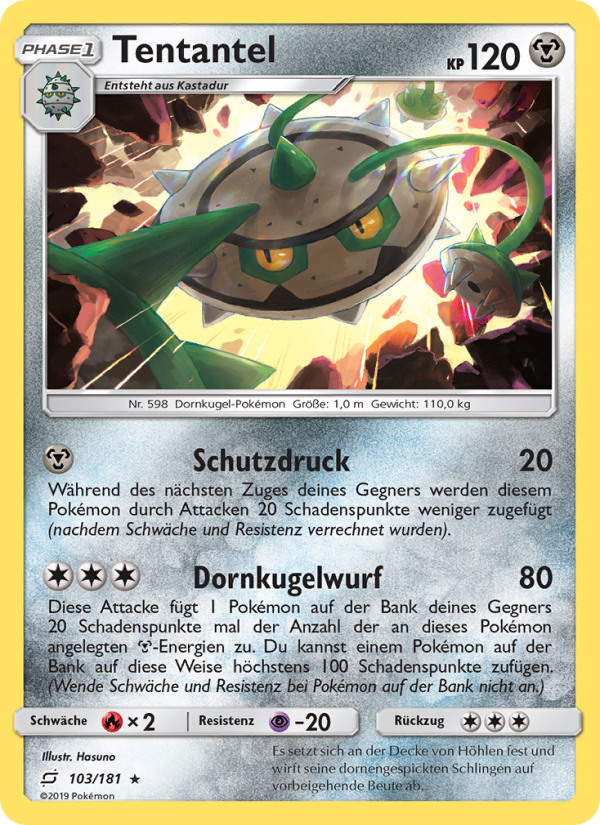 Tentantel 103 — Team Up (German Pokémon TCG card)