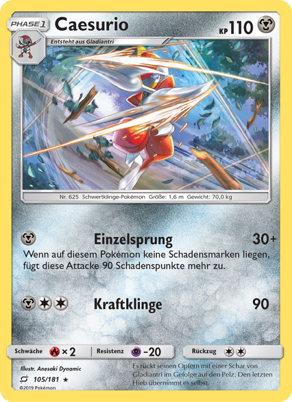 Caesurio 105 — Team Up (German Pokémon TCG card)