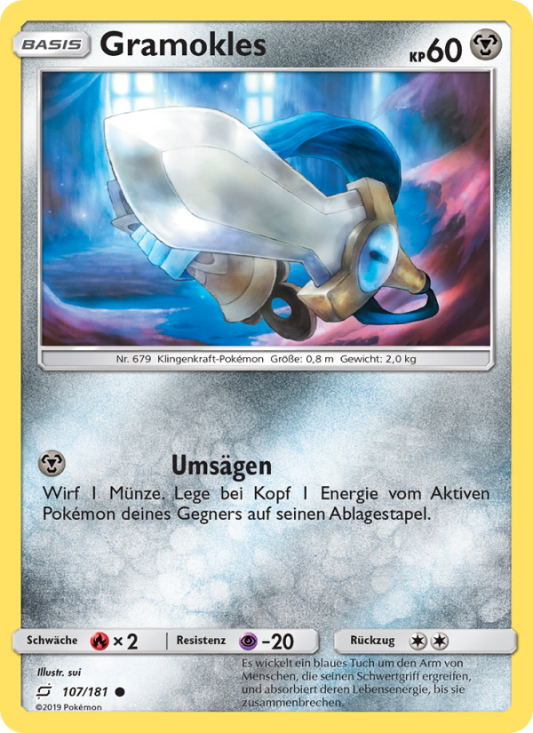 Gramokles 107 — Team Up (German Pokémon TCG card)