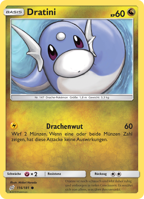 Dratini 116 — Team Up (German Pokémon TCG card)