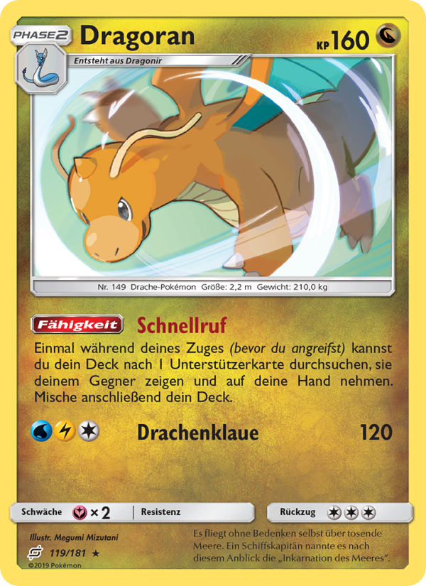 Dragoran 119 — Team Up (German Pokémon TCG card)