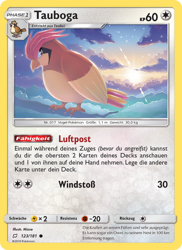 Tauboga 123 — Team Up (German Pokémon TCG card)