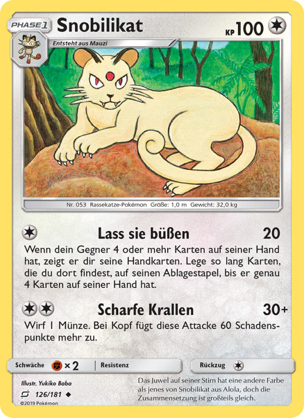 Snobilikat 126 — Team Up (German Pokémon TCG card)