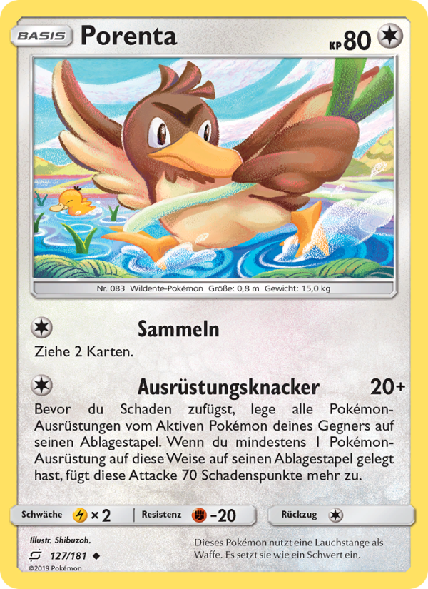 Porenta 127 — Team Up (German Pokémon TCG card)