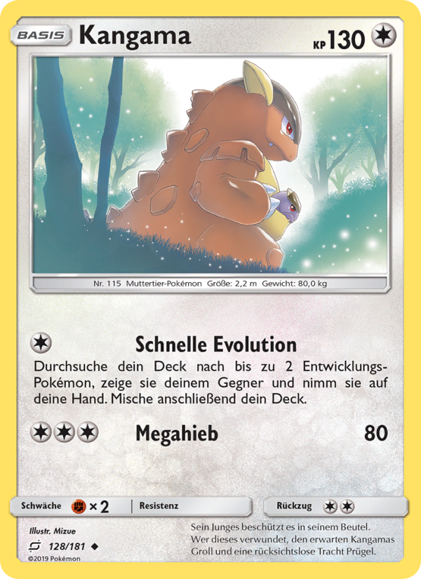 Kangama 128 — Team Up (German Pokémon TCG card)