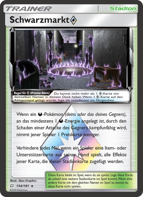 Schwarzmarkt ◇ 134 — Team Up (German Pokémon TCG card)