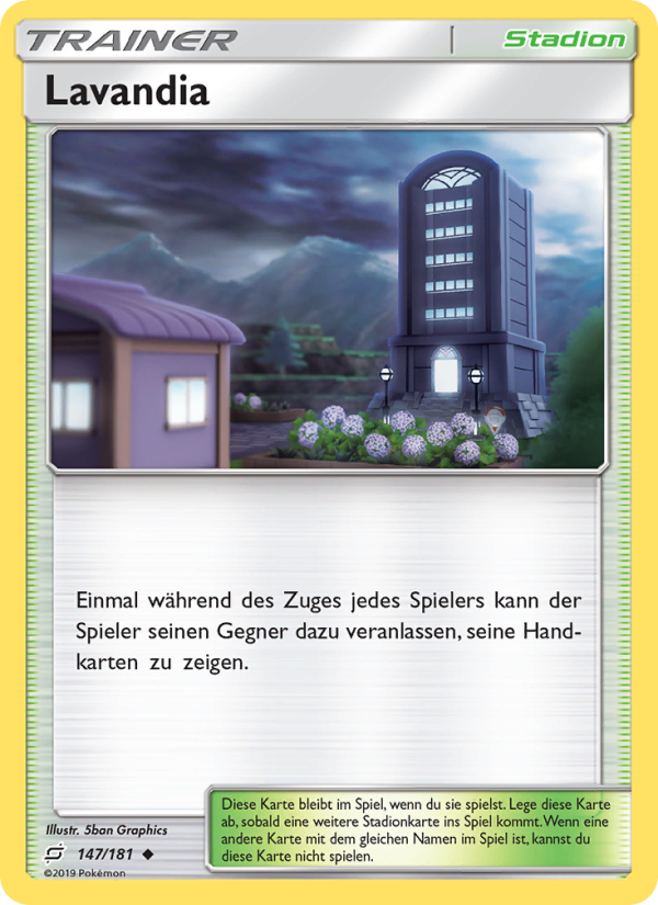 Lavandia 147 — Team Up (German Pokémon TCG card)