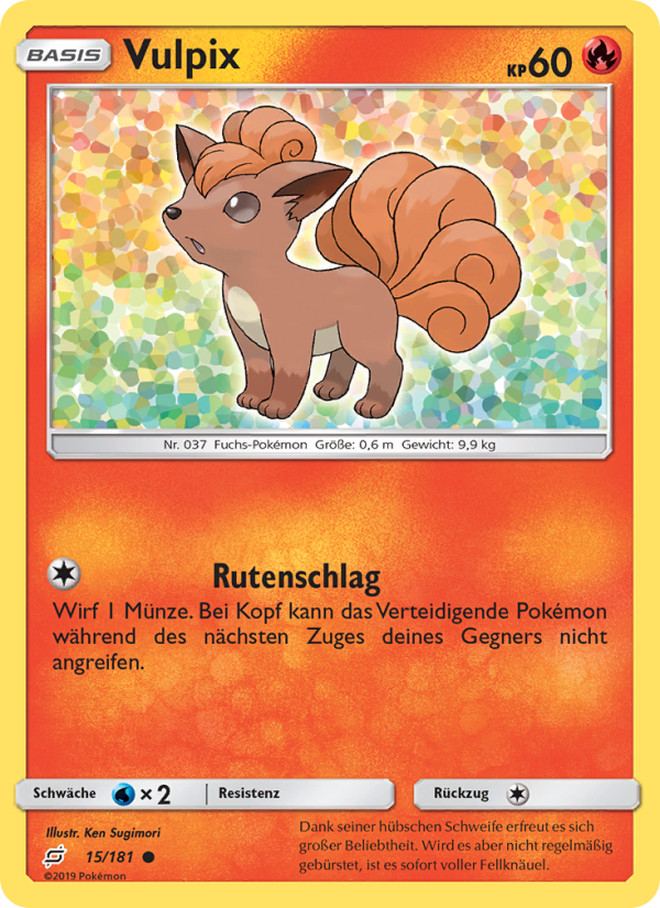 Vulpix 15 — Team Up (German Pokémon TCG card)