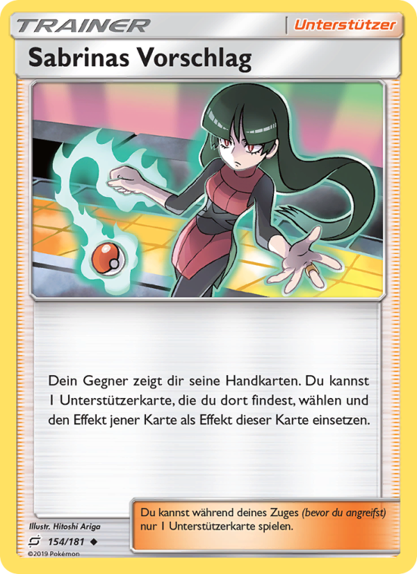 Sabrinas Vorschlag 154 — Team Up (German Pokémon TCG card)