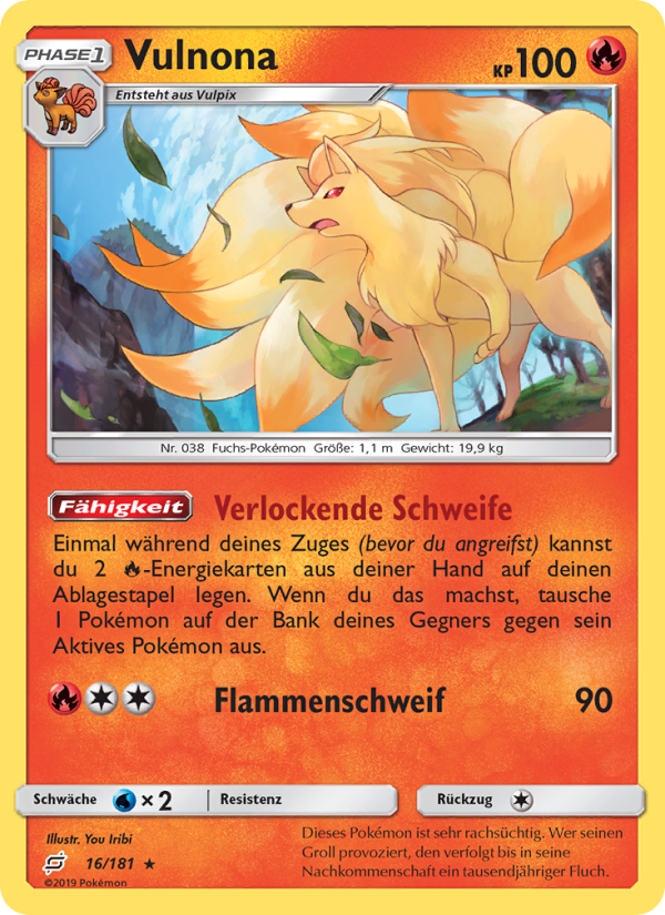 Vulnona 16 — Team Up (German Pokémon TCG card)