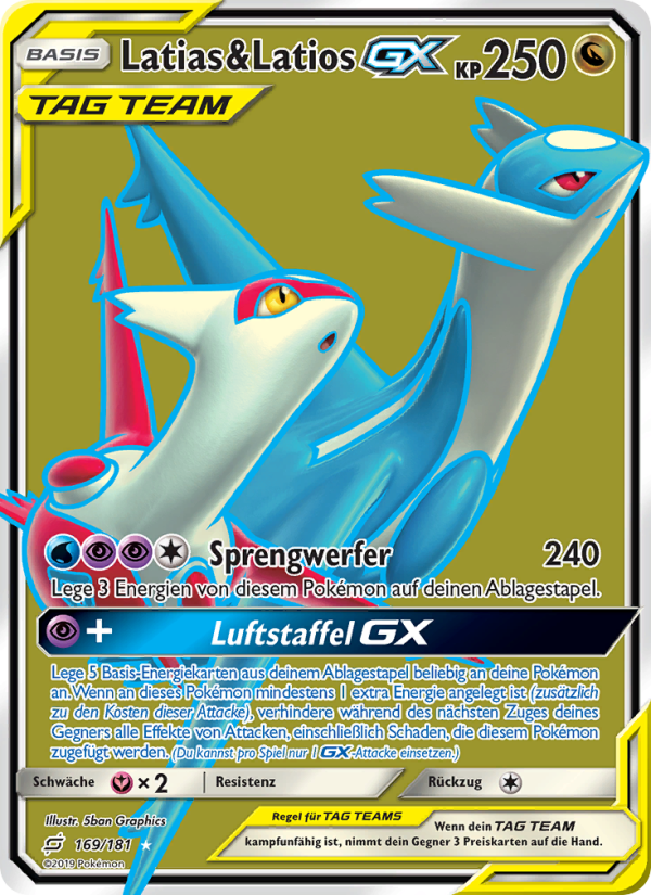 Latias & Latios GX 169 — Team Up (German Pokémon TCG card)