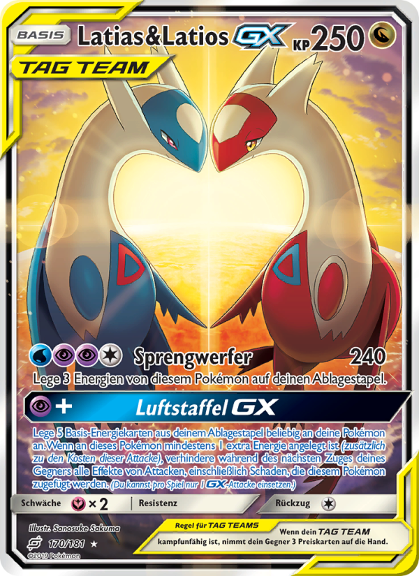 Latias & Latios GX 170 — Team Up (German Pokémon TCG card)