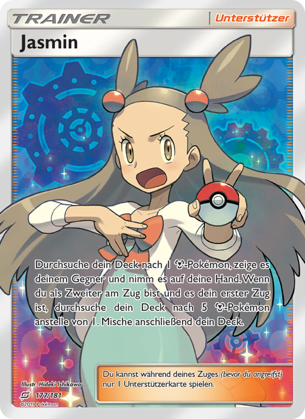 Jasmin 177 — Team Up (German Pokémon TCG card)