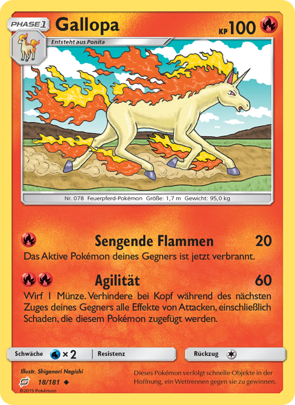 Gallopa 18 — Team Up (German Pokémon TCG card)