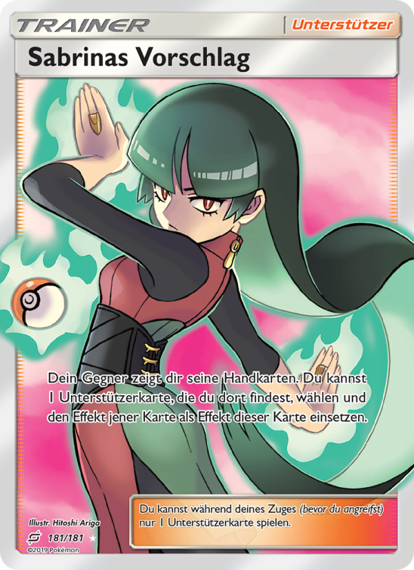 Sabrinas Vorschlag 181 — Team Up (German Pokémon TCG card)