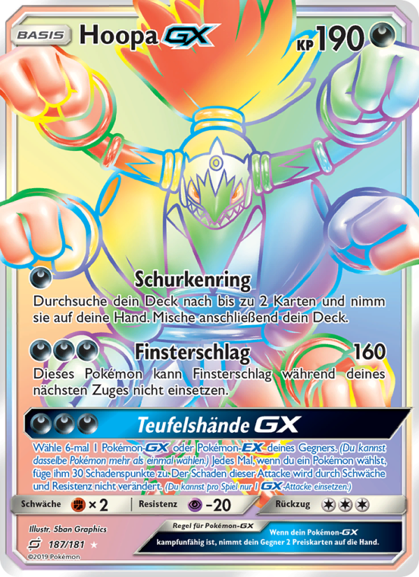 Hoopa GX 187 — Team Up (German Pokémon TCG card)