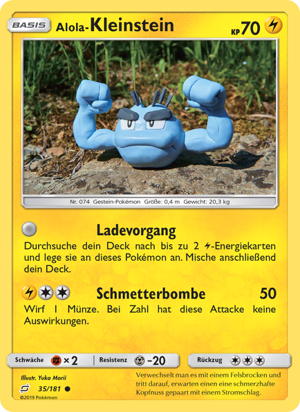 Alola-Kleinstein 35 — Team Up (German Pokémon TCG card)