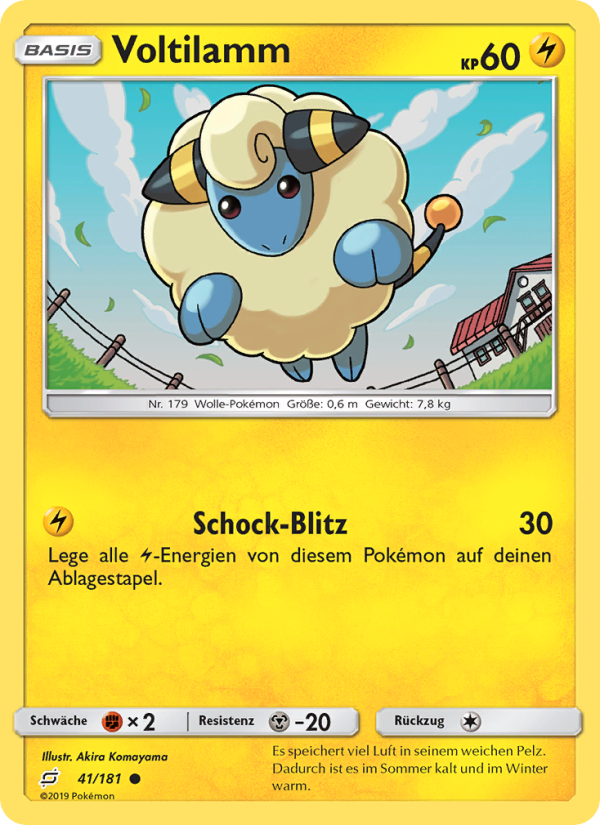 Voltilamm 41 — Team Up (German Pokémon TCG card)