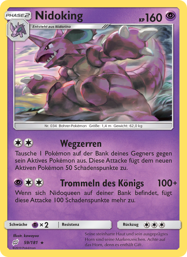 Nidoking 59 — Team Up (German Pokémon TCG card)
