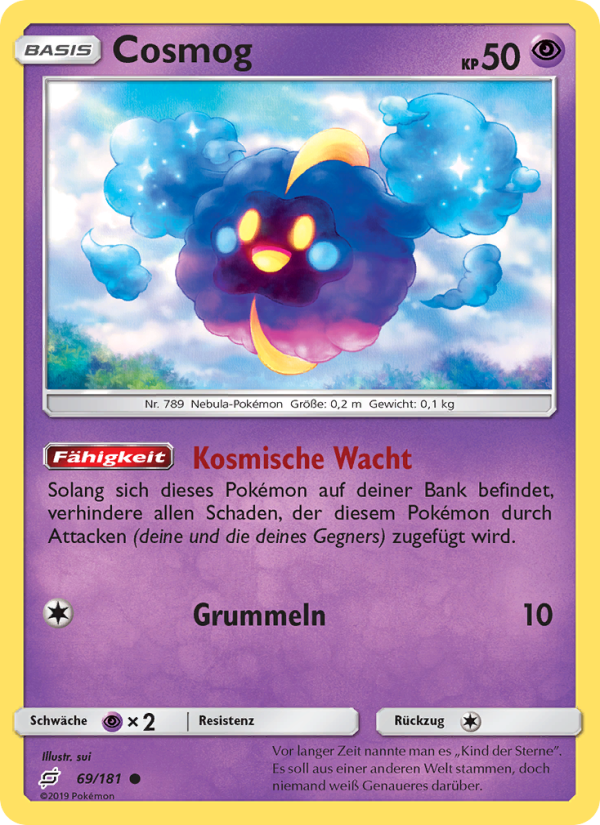 Cosmog 69 — Team Up (German Pokémon TCG card)