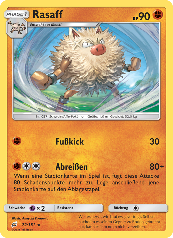 Rasaff 72 — Team Up (German Pokémon TCG card)