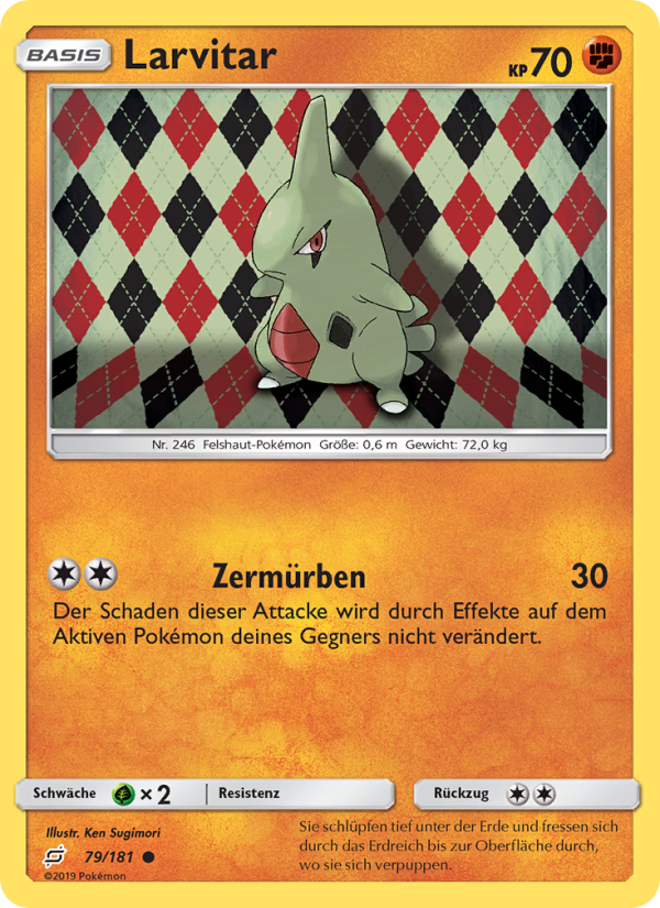 Larvitar 79 — Team Up (German Pokémon TCG card)