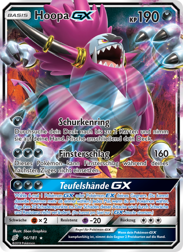 Hoopa GX 96 — Team Up (German Pokémon TCG card)