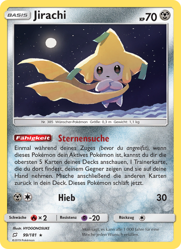Jirachi 99 — Team Up (German Pokémon TCG card)