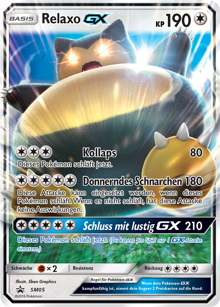 Relaxo GX SM05 — Sun & Moon Promos (German Pokémon TCG card)