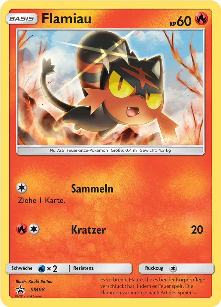Flamiau SM08 — Sun & Moon Promos (German Pokémon TCG card)