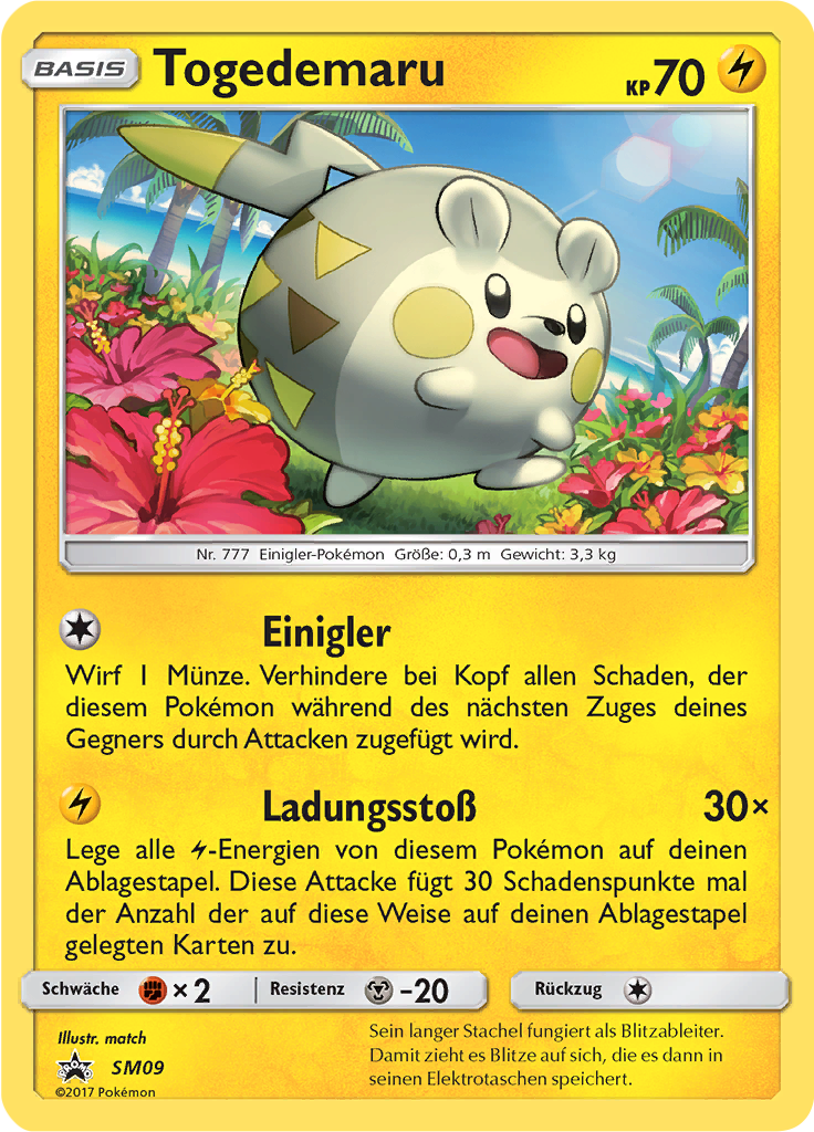 Togedemaru SM09 — Sun & Moon Promos (German Pokémon TCG card)