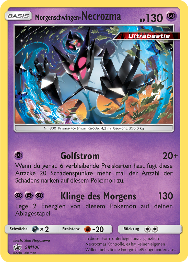 Morgenschwingen-Necrozma SM106 — Sun & Moon Promos (German Pokémon TCG card)