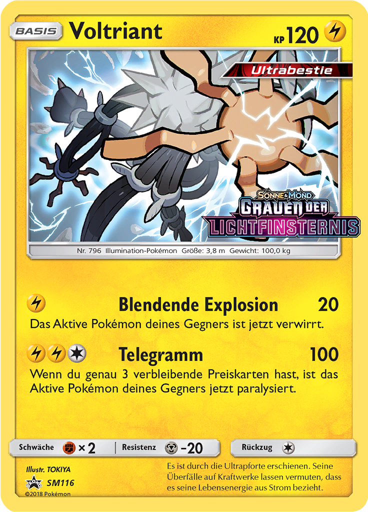 Voltriant SM116 — Sun & Moon Promos (German Pokémon TCG card)