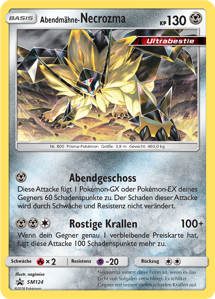 Abendmähne-Necrozma SM124 — Sun & Moon Promos (German Pokémon TCG card)