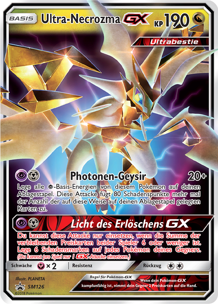 Ultra-Necrozma GX SM126 — Sun & Moon Promos (German Pokémon TCG card)