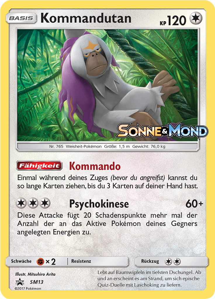 Kommandutan SM13 — Sun & Moon Promos (German Pokémon TCG card)
