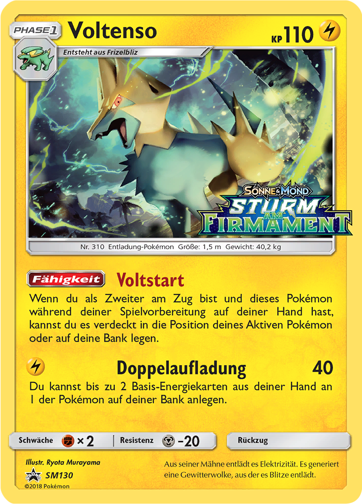 Voltenso SM130 — Sun & Moon Promos (German Pokémon TCG card)